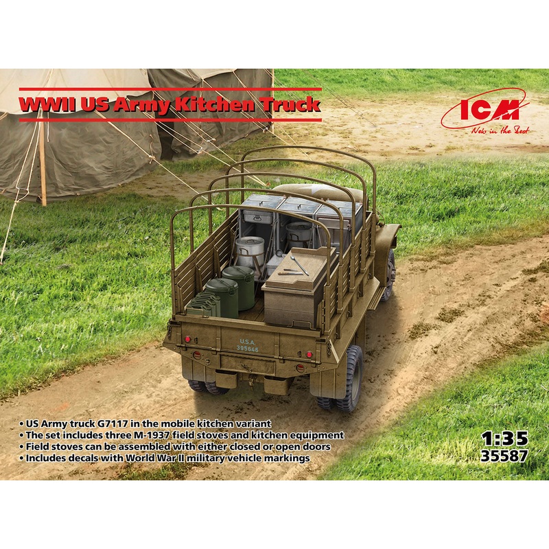 ICM 35587 1:35 WWII US Army Kitchen Truck with new part