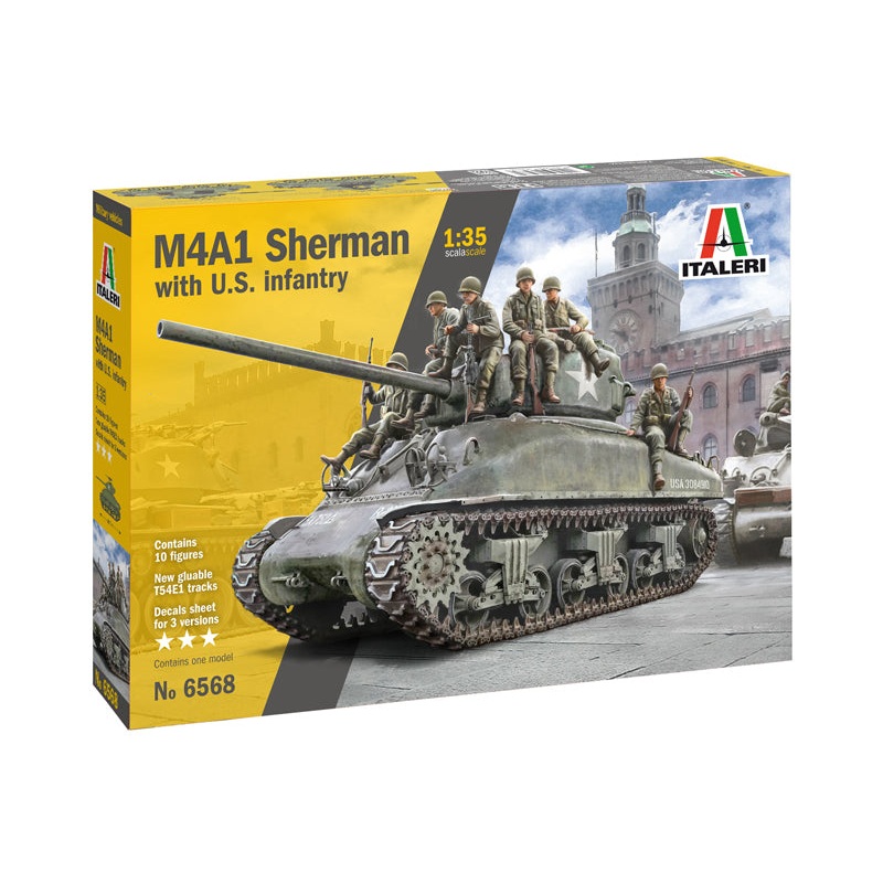 Italeri 6568 1:35 Sherman M4A1 with U.S Infantry