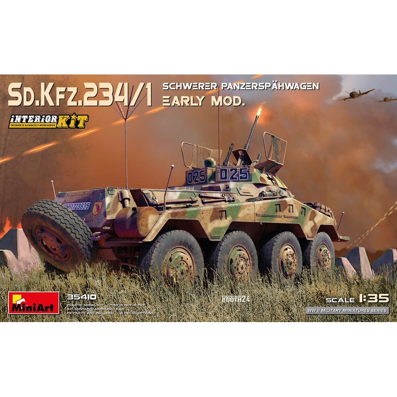 MiniArt 35410 1:35 Sd.Kfz.234/1 Schwerer Panzerspahwagen with Interior