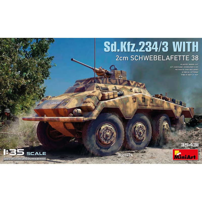 MiniArt 35431 1:35 Sd.Kfz.234/3 with 2 cm Schwebelafette 38