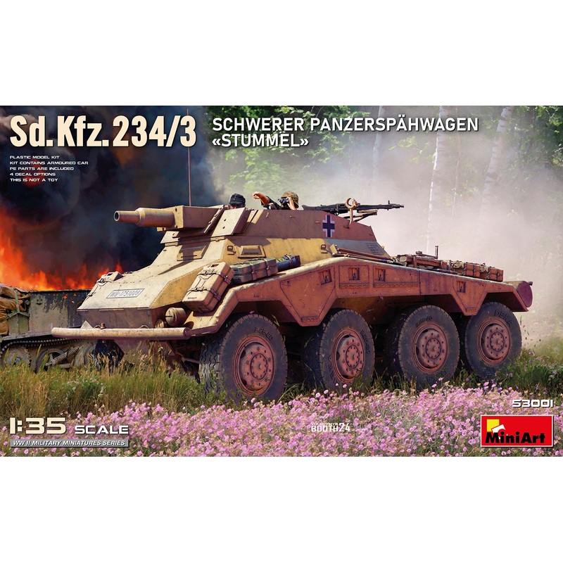 MiniArt 53001 1:35 Sd.Kfz.234/3 Schwerer Panzerspahwagen Stummell