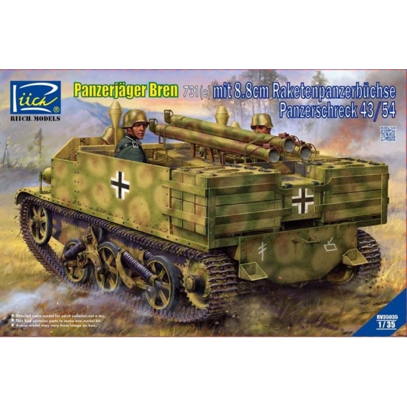 Riich Models RV35035 1:35 Panzerjger Bren 731(e) mit 8.8 cm Raketenpanzerbchse