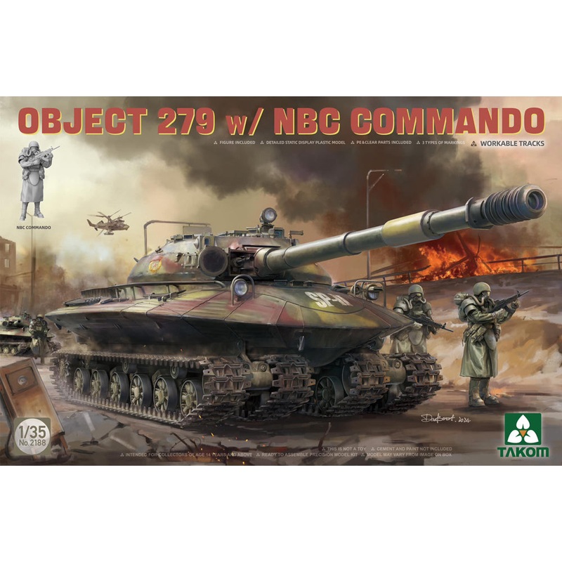 Takom 2188 1:35 Object 279 concept heavy tank with NBC Commando
