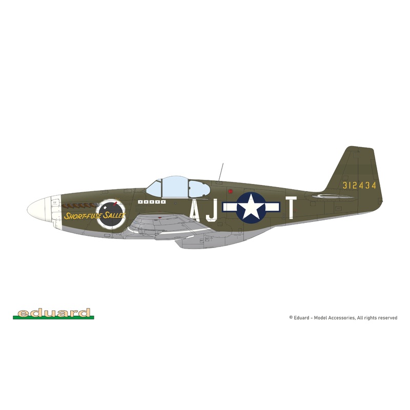 Eduard kits 82176 1:48 North-American P-51B Mustang with the Malcolm Hood canopy