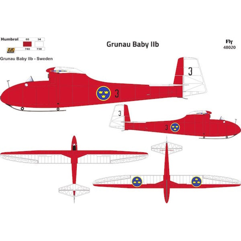 FLY 48020 1:48 Grunau Baby IIB Sweden