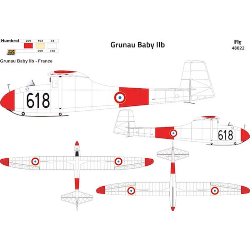 FLY 48022 1:48 Grunau Baby IIB France