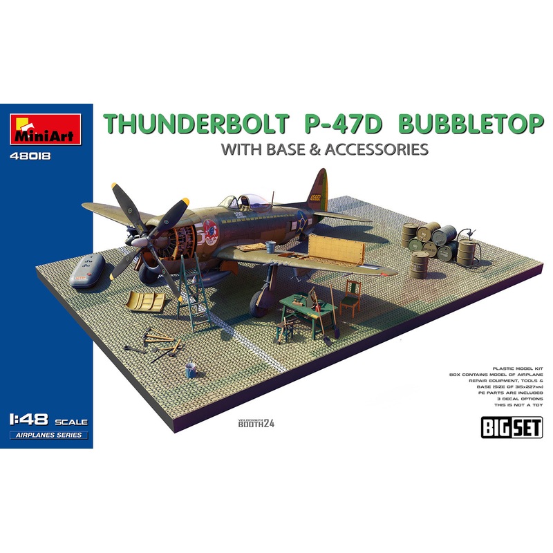 MiniArt 48018 1:48 P-47 D Thunderbolt Bubbletop with Base & Accessories