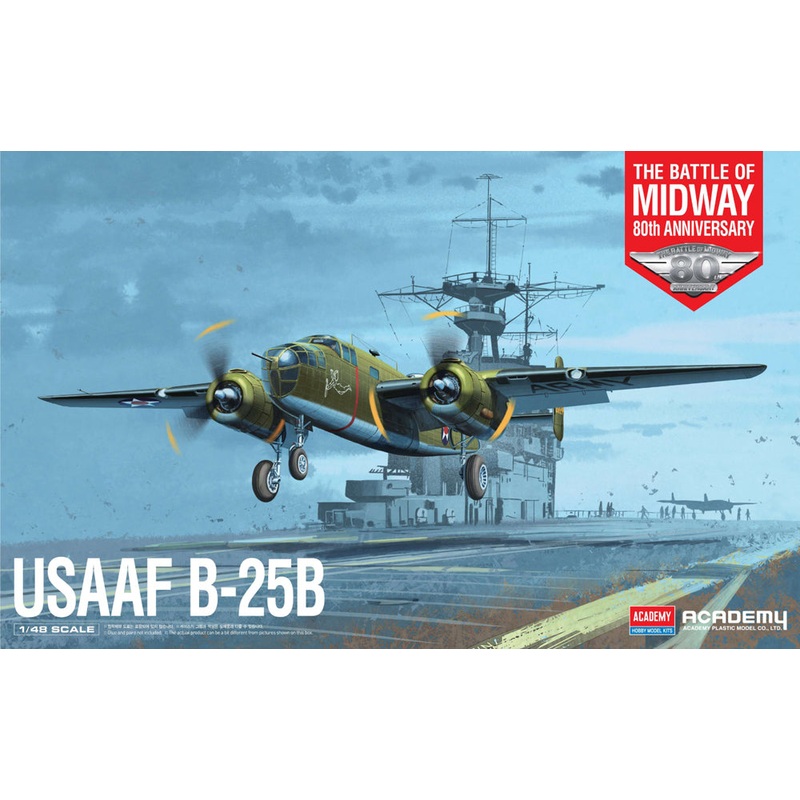 Academy 12336 1:48 North-American B-25B Mitchell USAAF 'Doolittle Raid' Battle of Midway 80th Anniversary 1942-2022