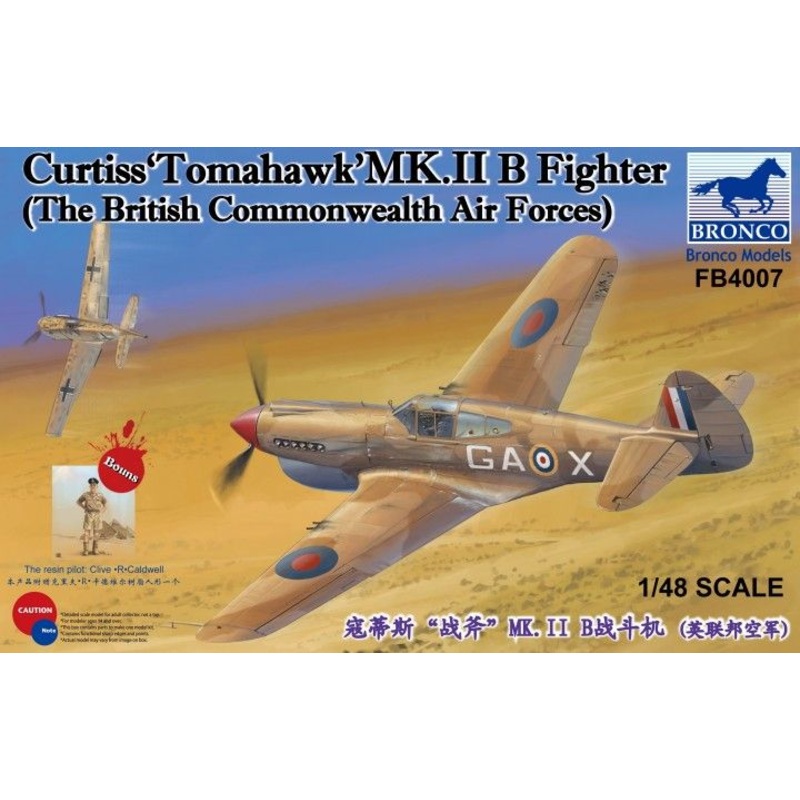 Bronco Models FB4007 1:48 Curtiss Tomahawk MK.IIB Fighter (The British Commonwealth Air Forces