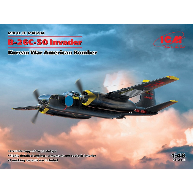 ICM 48284 1:48 Douglas B-26-50 Invader Korean War American Bomber