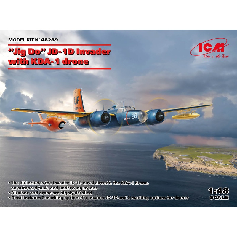 ICM 48289 1:48 Douglas 'Jig Dog' JD-1D Invader with KDA-1 Drone