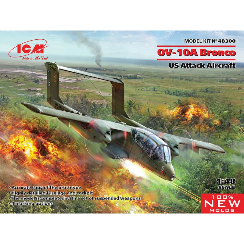 ICM 48300 1:48 North-American/Rockwell OV-10 Bronco US Attack Aircraft