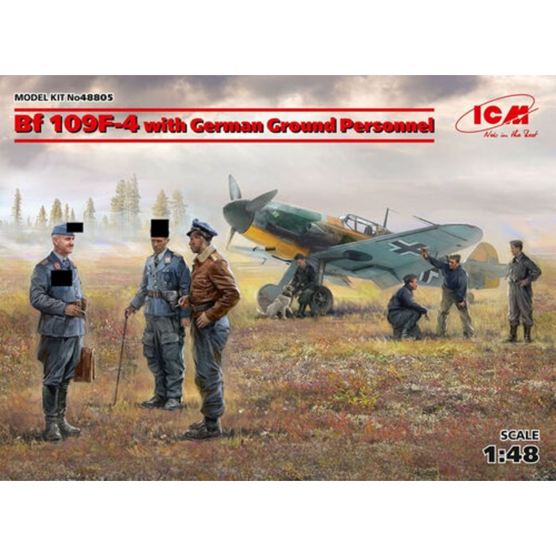ICM 48805 1:48 Messerschmitt Bf-109F-4 with German Ground Personnel