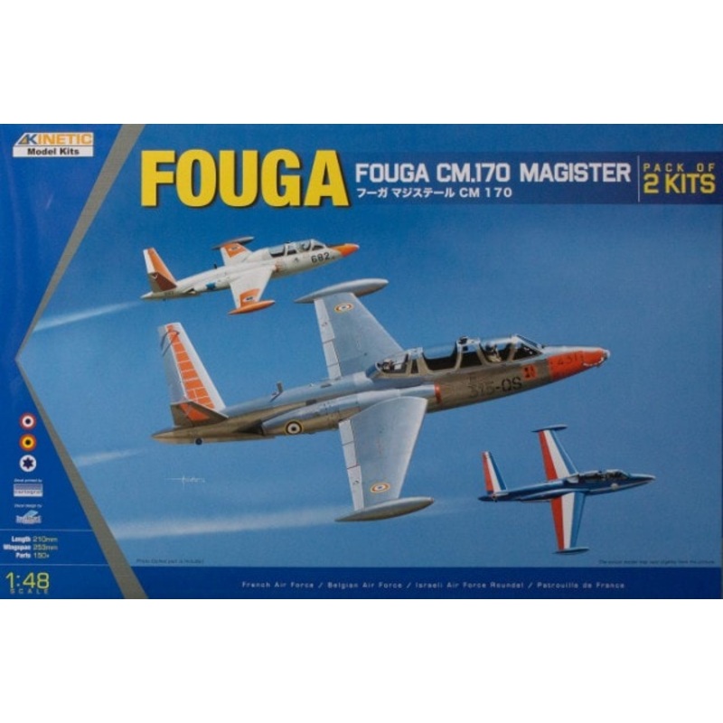 Kinetic K48051 1:48 Fouga CM.170 Magister (2 kits in box)