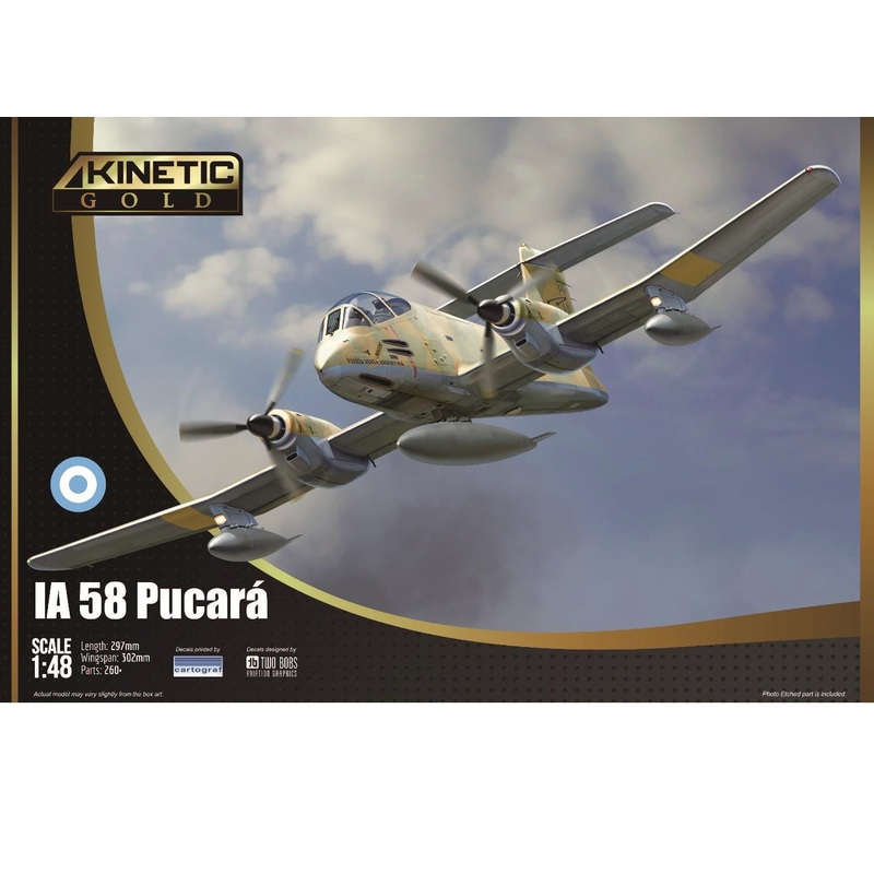Kinetic K48078 1:48 F.M.A. IA-58A Pucara (Gold)
