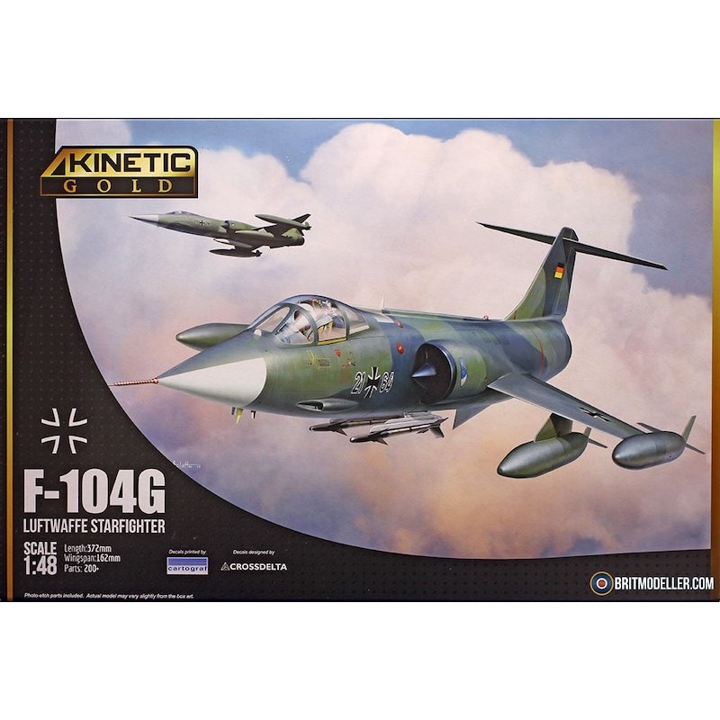 Kinetic K48083 1:48 Lockheed F-104G Luftwaffe Starfighter (Gold)