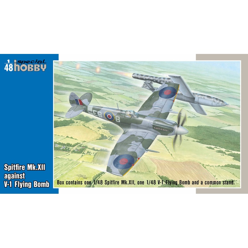 Special Hobby SH48192 1:48 Supermarine Spitfire Mk.XII against V-1 Flying Bomb