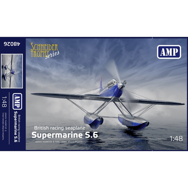 AMP 48026 1:48 Supermarine S-6A British Racing floatplane Schneider Trophy Series