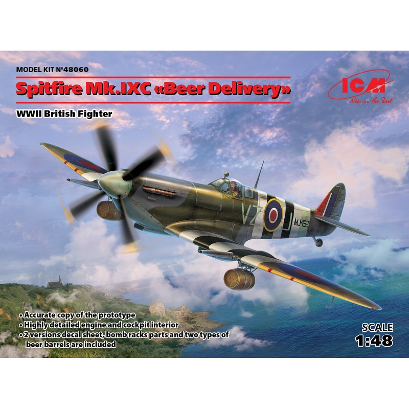 ICM 48060 1:48 Supermarine Spitfire Mk.IXC 'Beer Delivery' WWII British Fighter