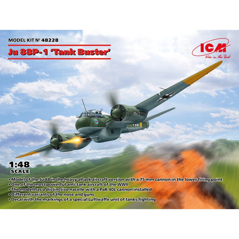 ICM 48228 1:48 Junkers Ju-88P-1 Tank Buster