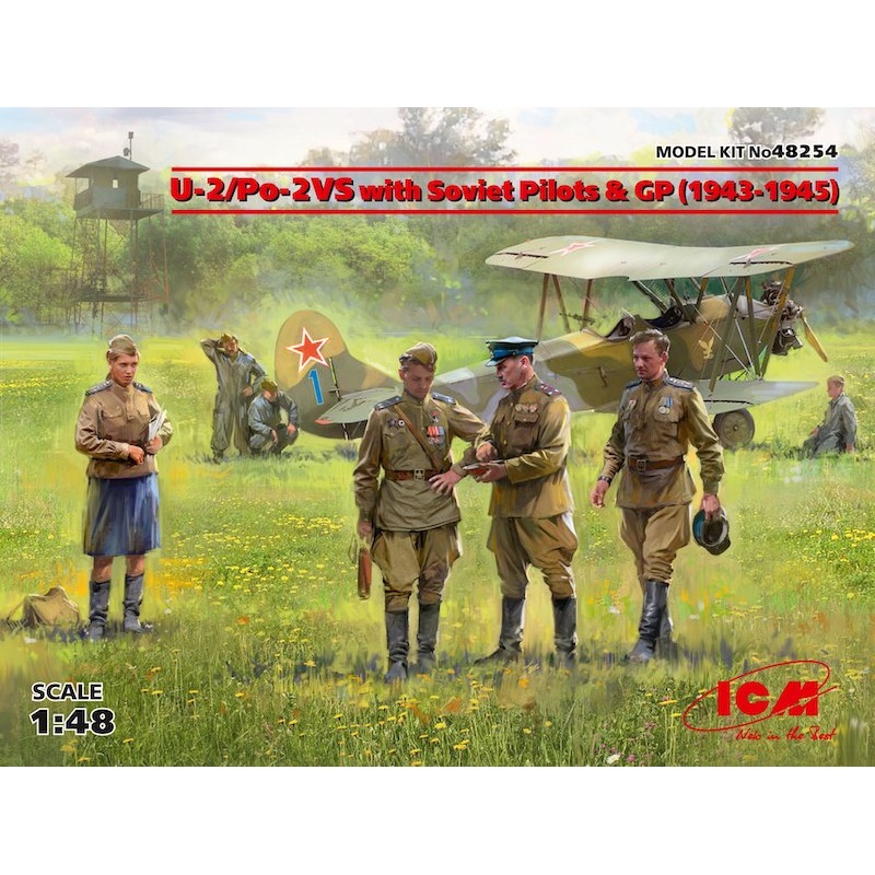 ICM 48254 1:48 Polikarpov U-2/Po-2VS with Soviet Pilots & GP (1943-1945)