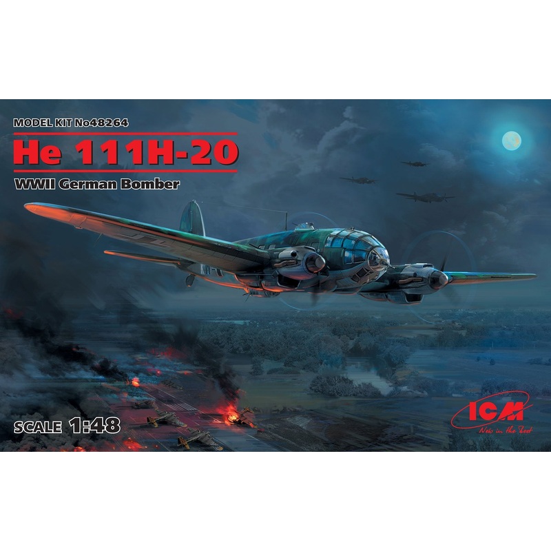 ICM 48264 1:48 Heinkel He-111H-20 WWII German Bomber