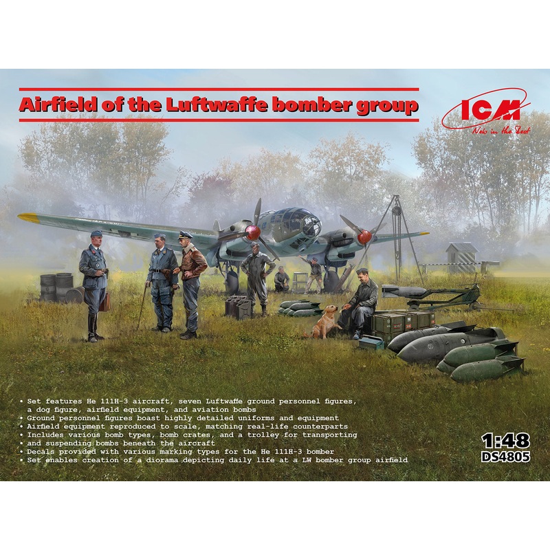 ICM DS4805 1:48 Airfield of the Luftwaffe bomber group