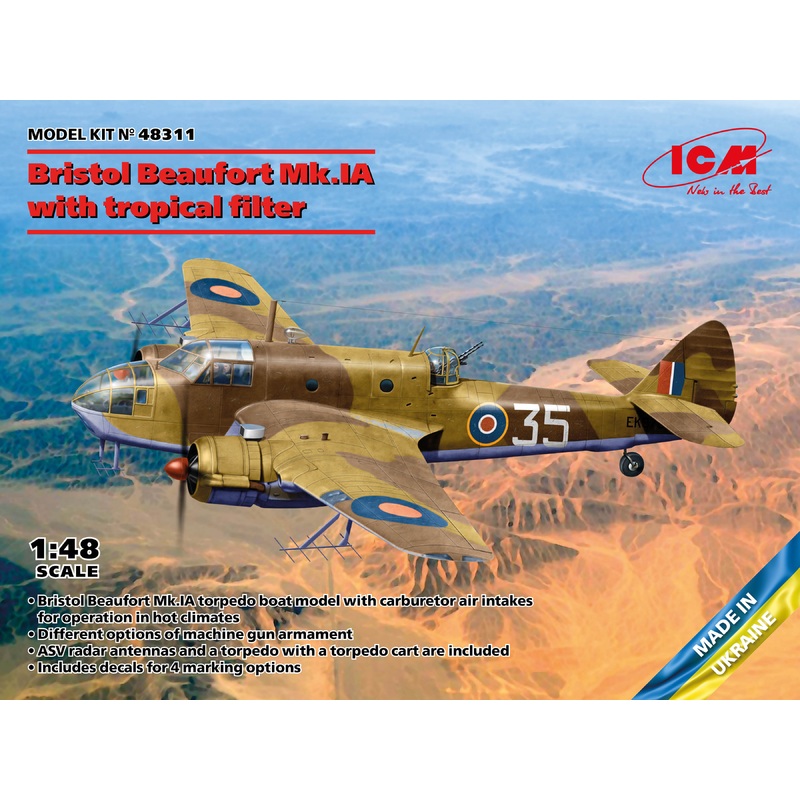 ICM 48311 1:48 Bristol Beaufort Mk.IA with Tropical Filter