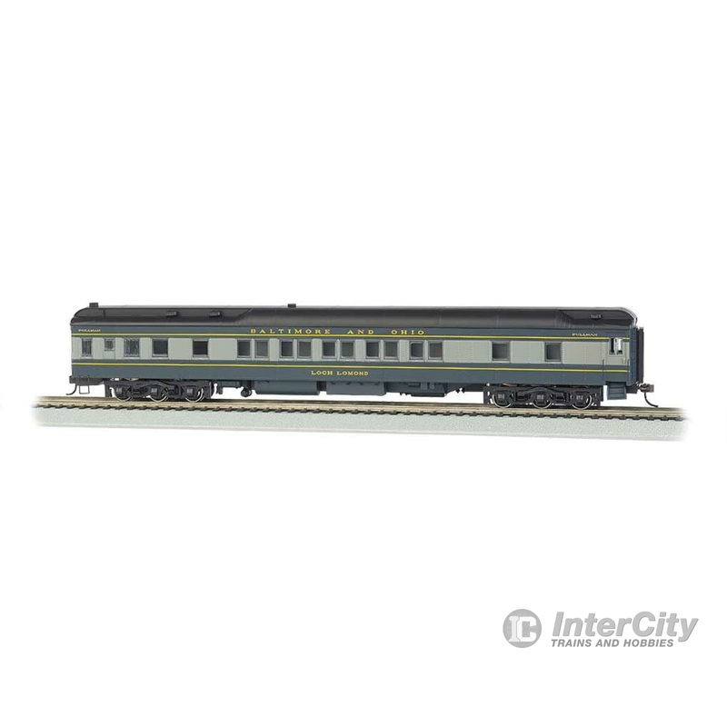 Bachmann 13903 80' Heavyweight Pullman Sleeper w/LED Lighting - Ready to Run -- Baltimore & Ohio (blue, gray, black)