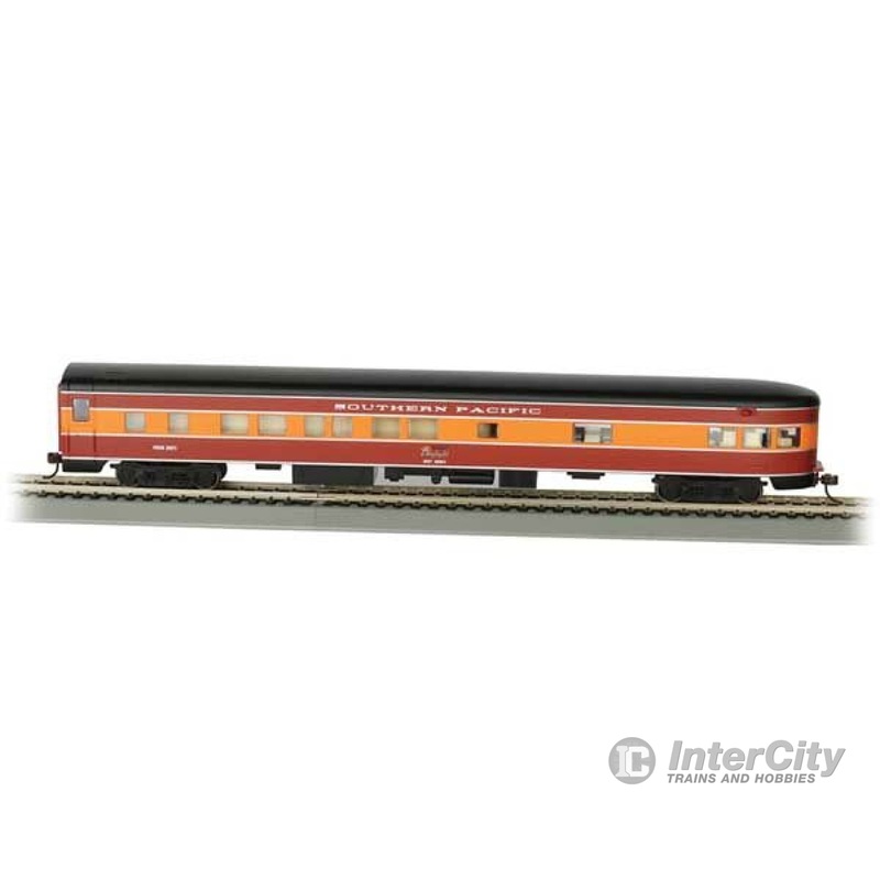 Bachmann 14312 85' Smooth-Side Observation with Interior Lights - Ready to Run -- Southern Pacific 2954 (Daylight, orange, red, black)
