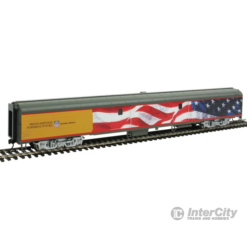 Walthers Life-Like HO 9203 85' ACF Baggage Car - Standard - Union Pacific(R) Heritage Fleet -- #5769 US Flag & Presidential Seal; Bush Funeral Train 2018
