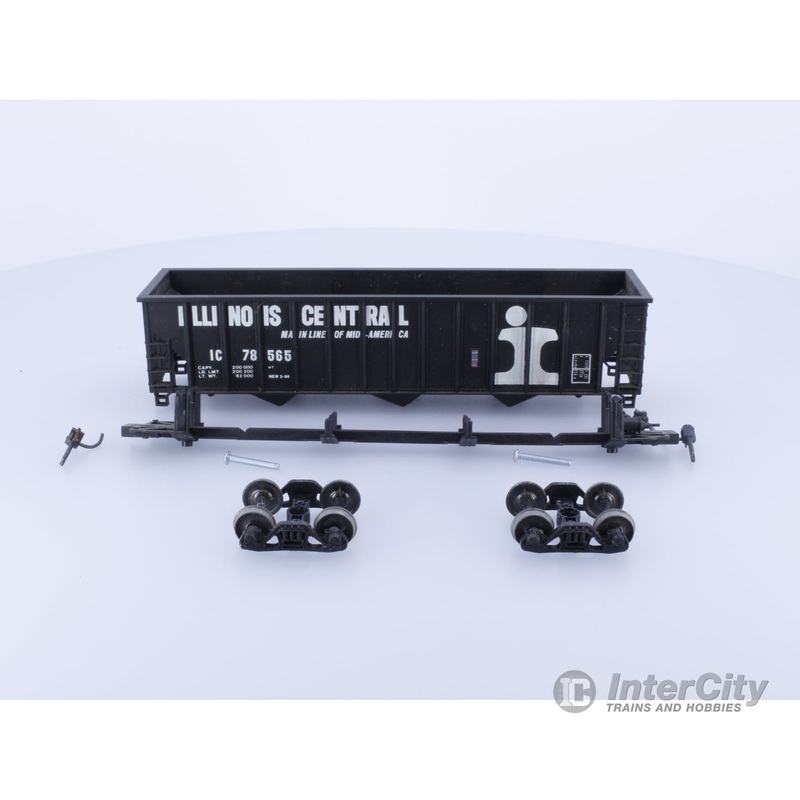 Con Cor 0001-009300 HO 100 Ton 12P Coal Hopper Data Only - Black Illinois Central (IC) 78565