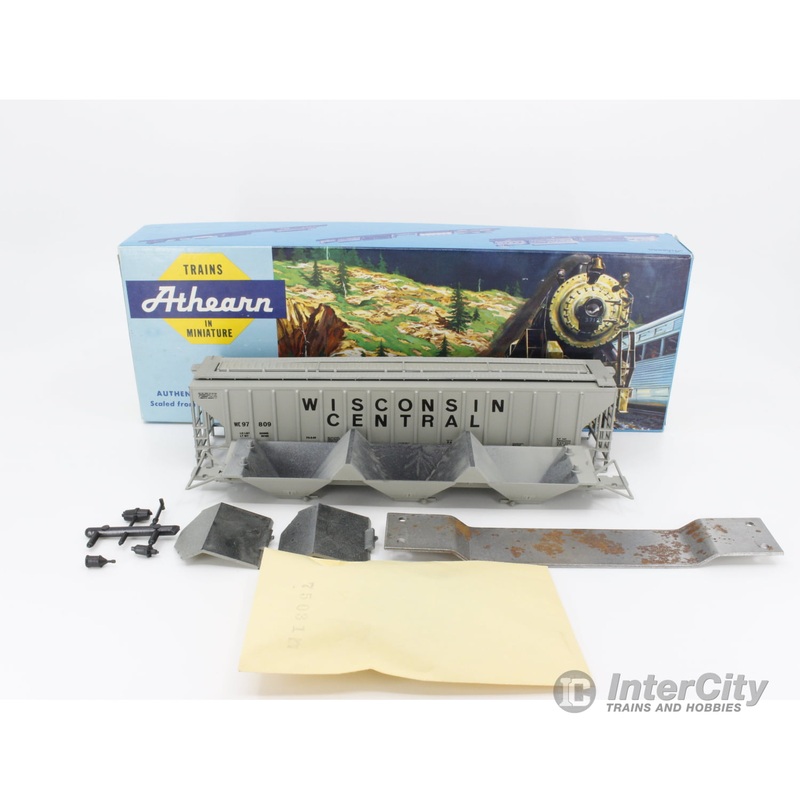 Athearn HO 54' Covered Hopper Freight Car Wisconsin Central (WC) 97809