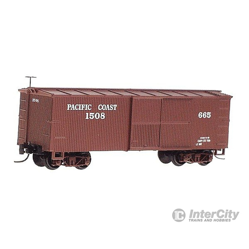Micro Trains Nn3 15116 30' Boxcar Single Door -- Pacific Coast Railway #1508 (Boxcar Red, white lettering)