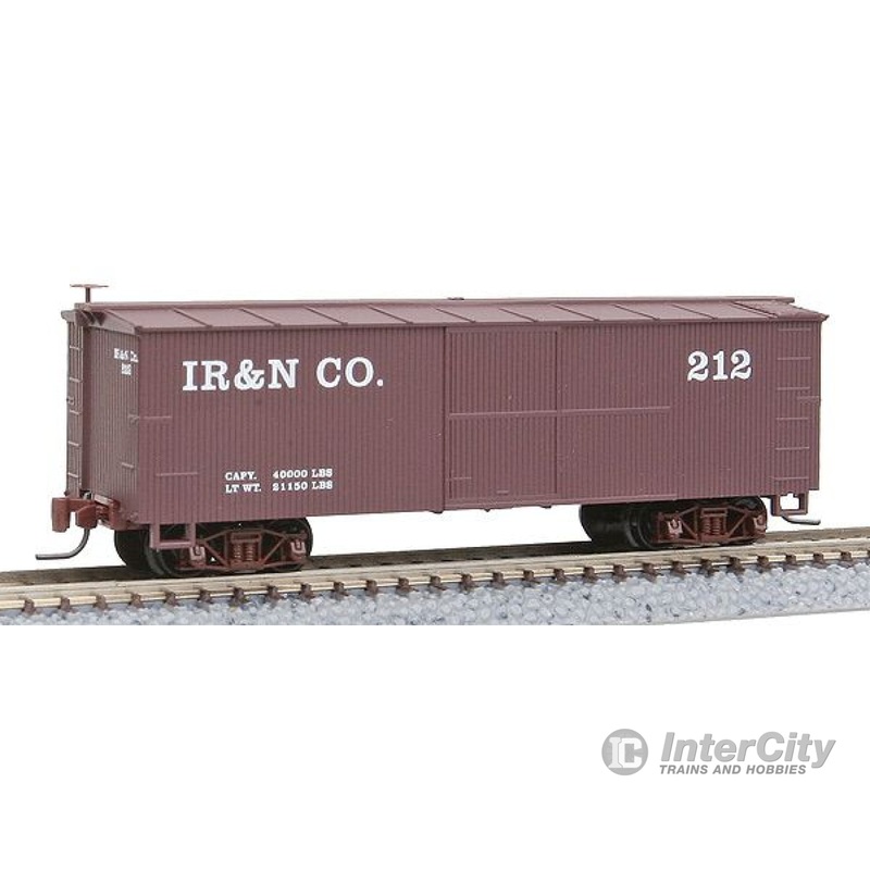 Micro Trains Nn3 80000210 30' Single-Door Wood Boxcar - Ready to Run -- Ilwaco Railway & Navigation Co. #212 (Boxcar Red, white)