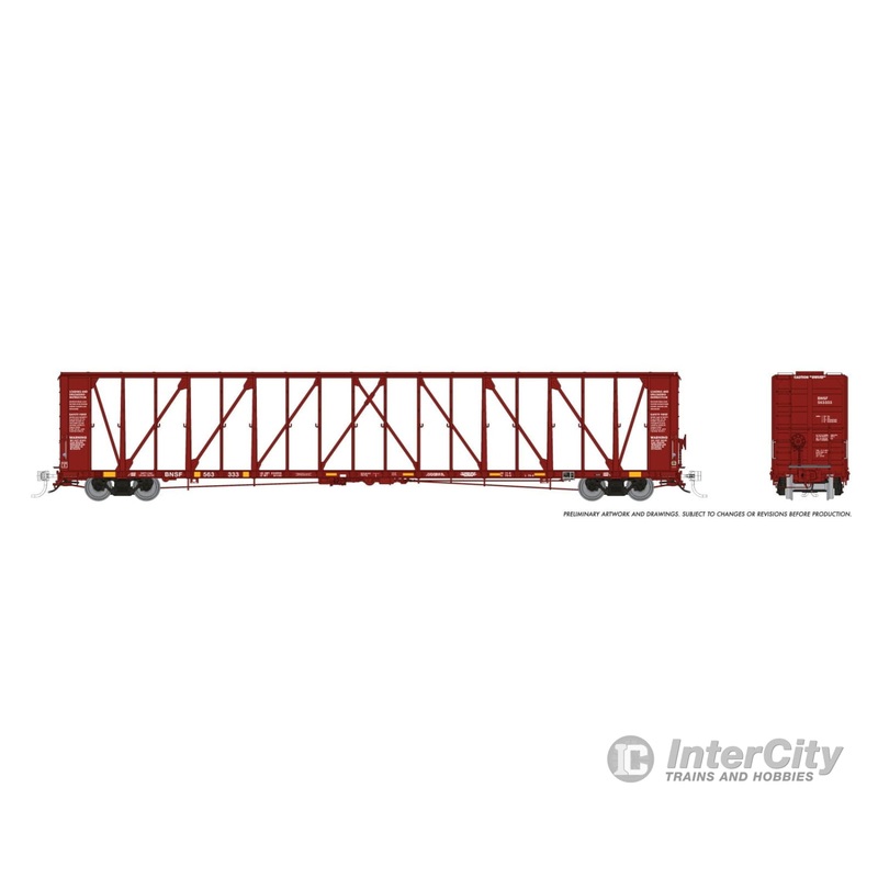 Rapido 174009A HO NSC Centerbeam Flatcar: BNSF - Brown: Single Car #2