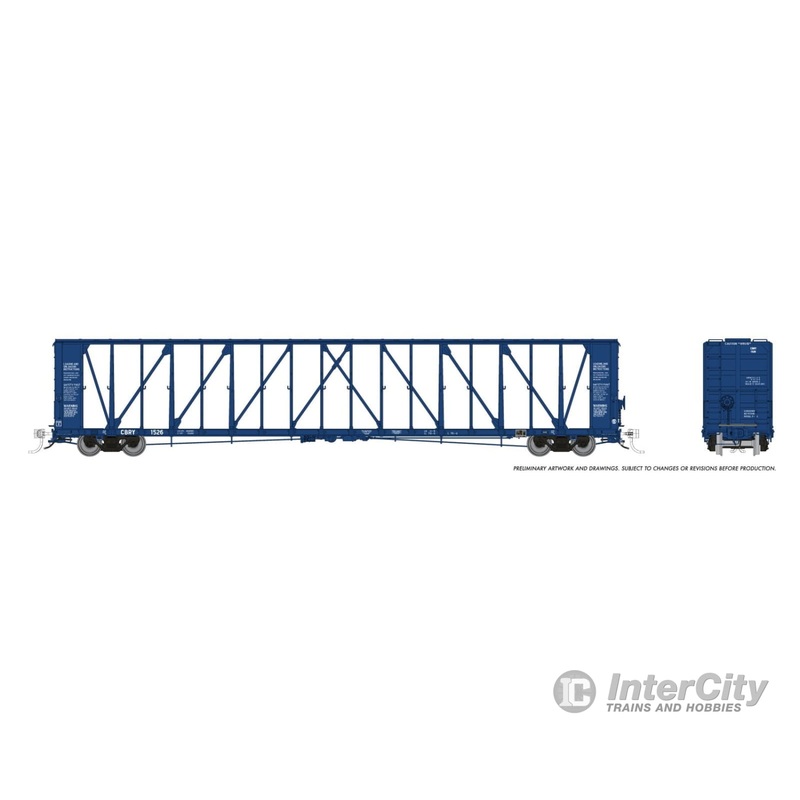 Rapido 174011A HO NSC Centerbeam Flatcar: Copper Basin Railway - Blue: Single Car
