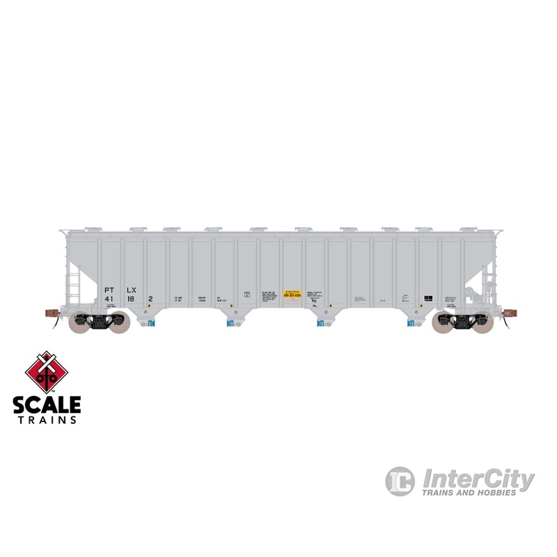 ScaleTrains SXT39448 Rivet Counter HO Scale Pullman-Standard 5820 Covered Hopper, GE Rail Services/PTLX/Dark Gray 41182