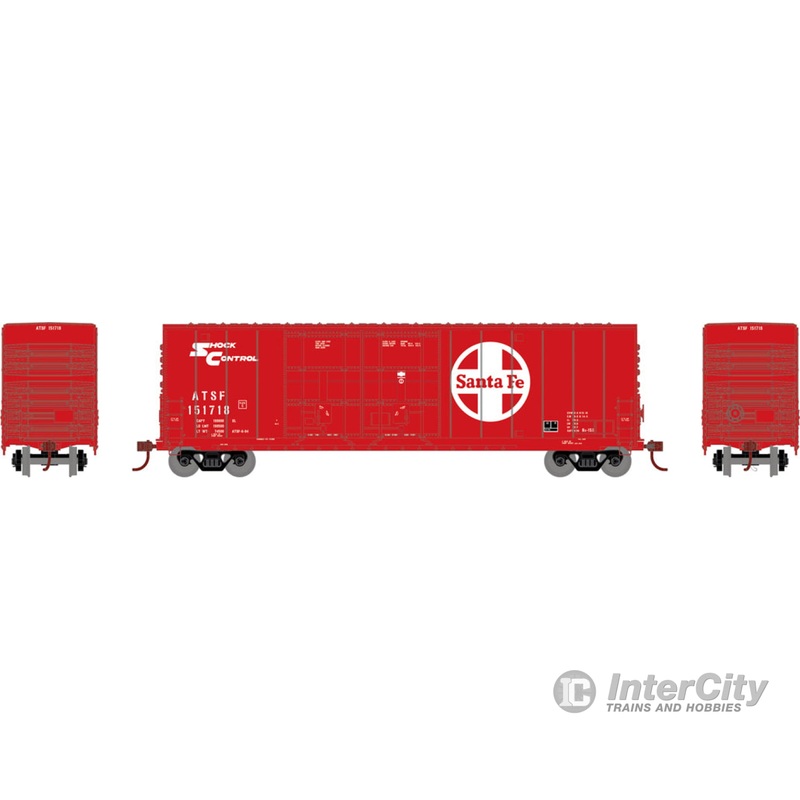 Micro Trains N 10300050 50' Double Plug Door Boxcar -- Atchison, Topeka & Santa Fe #37564 (Boxcar Red)