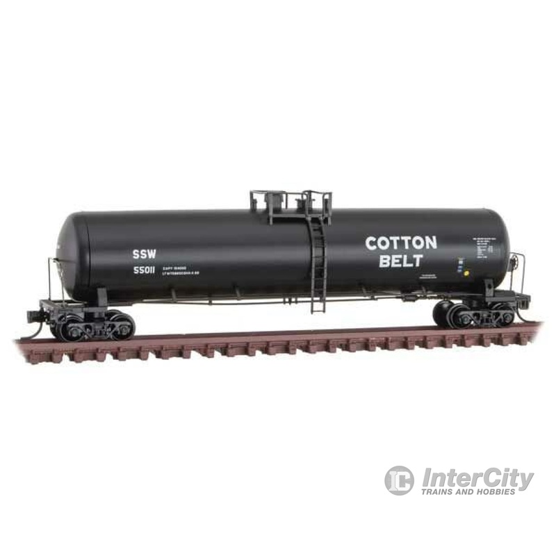 Micro Trains N 11000510 56' General-Service Tank Car - Ready to Run -- Cotton Belt SSW 55011 (black)