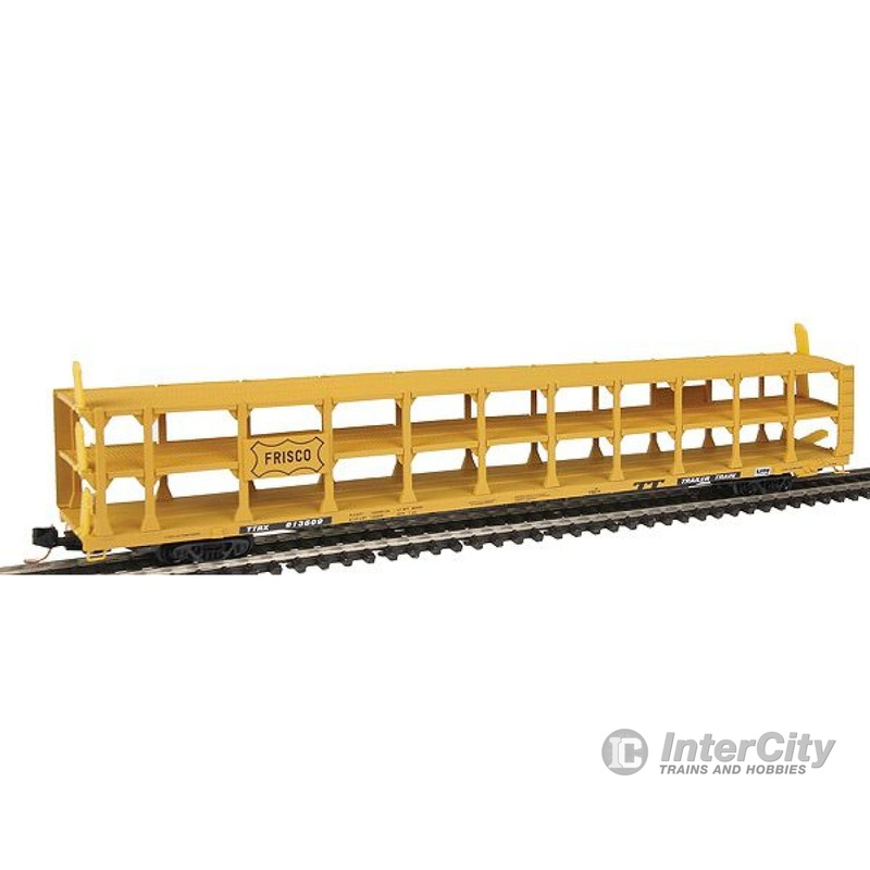 Micro Trains N 11200160 89' Tri-Level Auto Rack -- Frisco/TTX #913609 (yellow, black Logo and Lettering)