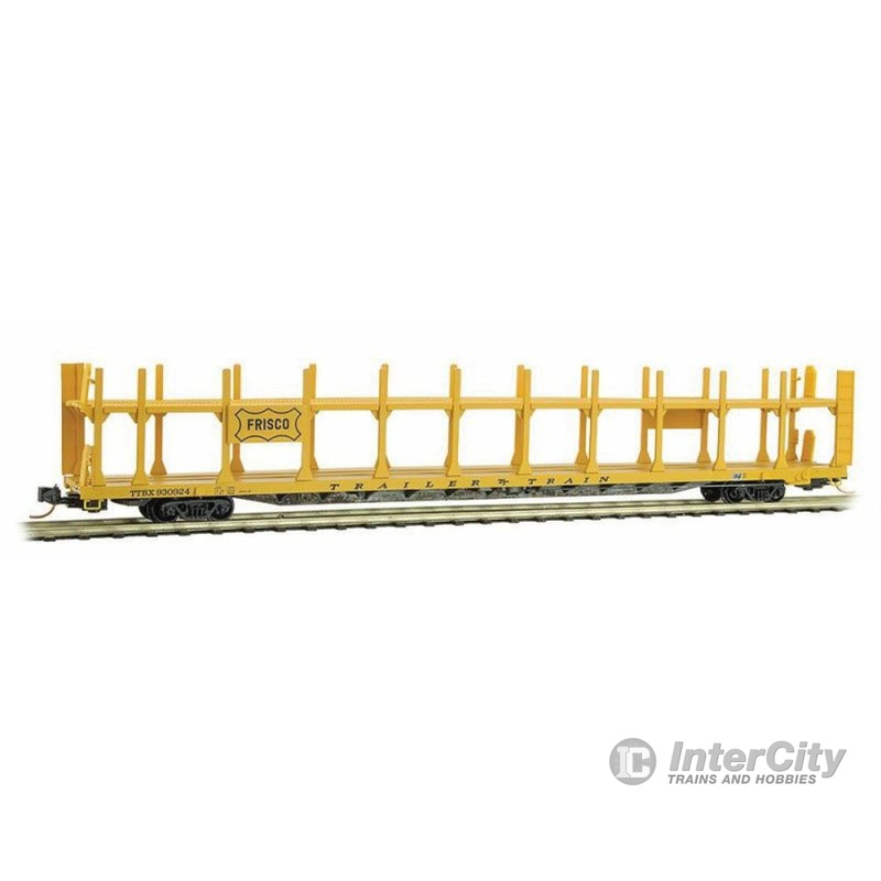 Micro Trains N 11200540 89' Bi-Level Open Auto Rack - Ready to Run -- St. Louis-San Francisco #TBBX #930924 (yellow, black)