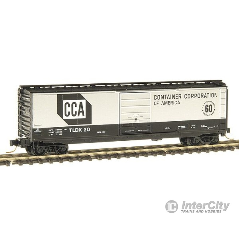 Micro Trains N 3100210 50' Standard Single Door Boxcar -- Container Corporation of America #TLDX 20 (dark green, white)
