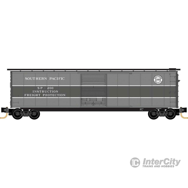 Micro Trains N 3100490 50' Single-Door Boxcar - Ready to Run -- Southern Pacific 200 (Impact Demonstration Car, 2-Tone Gray)