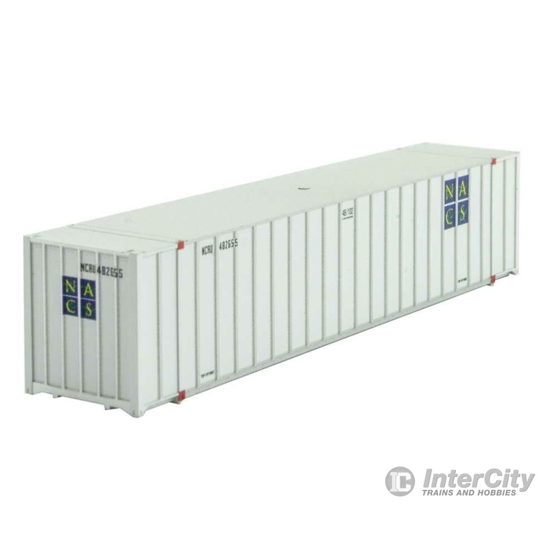 Micro Trains N 46800120 48' Rib-Side Container - Assembled -- North American Container System NACS 482655 (white, blue, yellow)