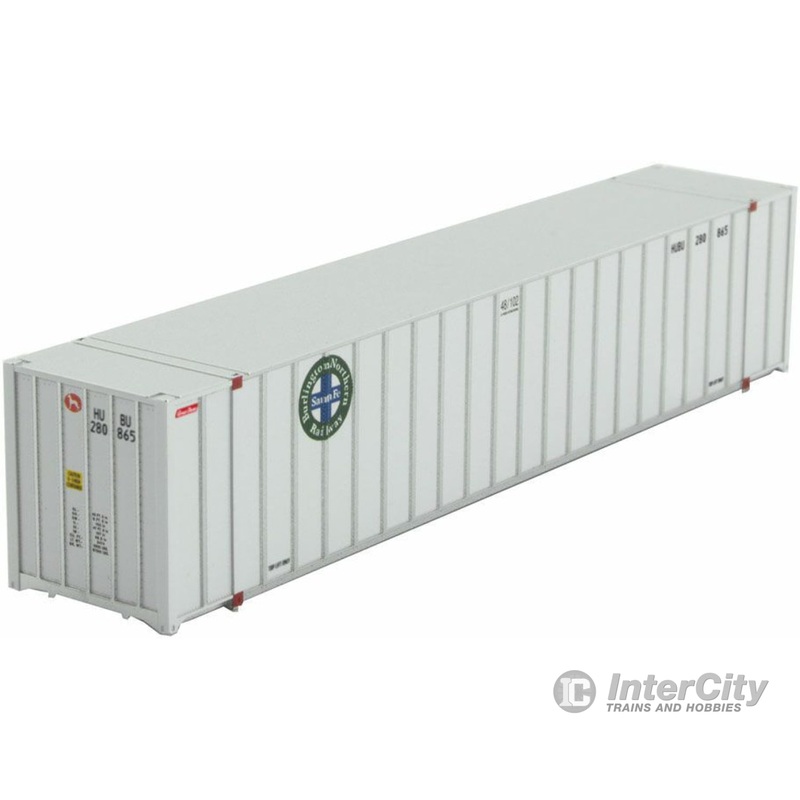Micro Trains N 46800141 48' Rib-Side Container - Assembled -- Burlington Northern Santa Fe HUBU 280865 (white, Circle-Cross Logo)