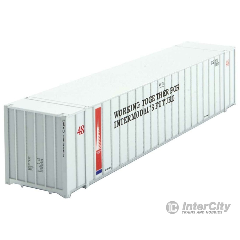 Micro Trains N 46800161 48' Rib-Side Container - Assembled -- CSX CSXU 682197 (Ex-Transamerica, white, black, red, blue)