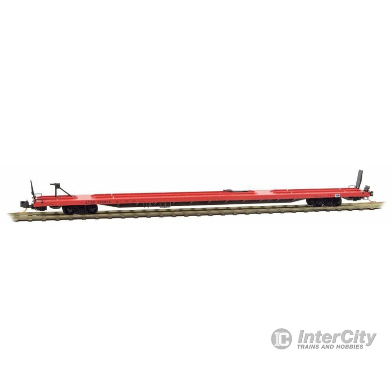 Micro Trains N 7100051 89'4" TOFC Intermodal Flatcar - Ready to Run -- Santa Fe #295005 (orange, black)