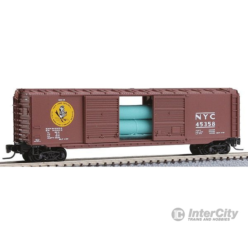 Micro Trains Z 50600162 50' Boxcar w/Youngstown Double Doors -- New York Central #45358 (Early Bird Logo; Boxcar Red)