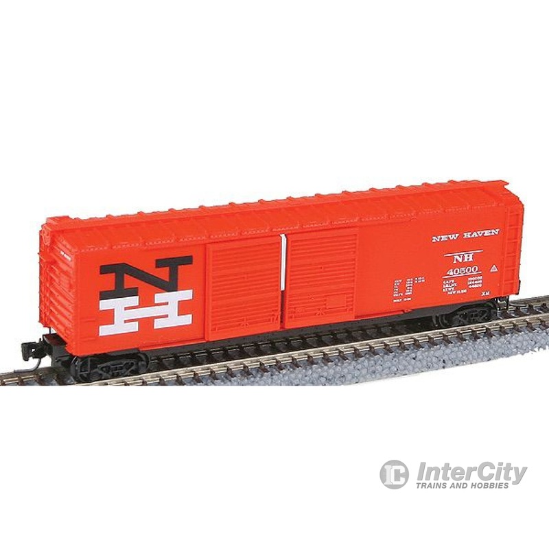 Micro Trains Z 50600241 50' Standard Double Door Boxcar -- New Haven #40500 (McGinnis Orange, black and white Logo, white Letters)